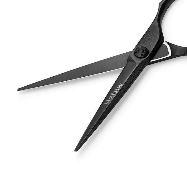 2020 Matsui Matte Black Damascus Offset Scissors (1828549001277)