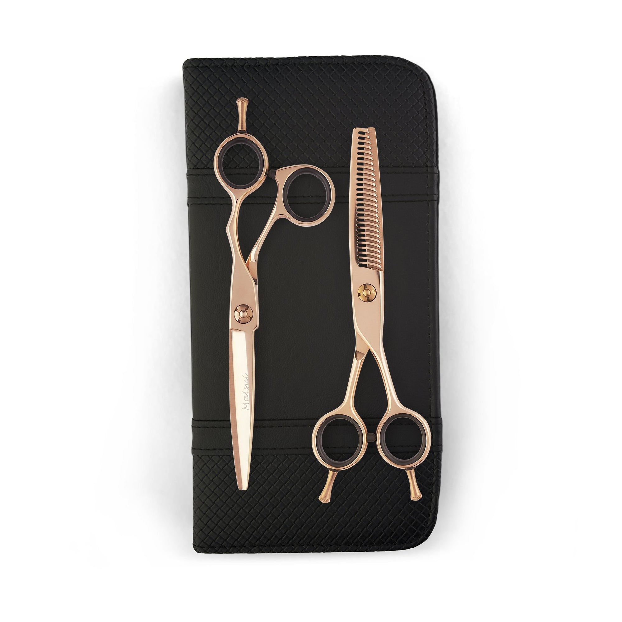 Matsui Offset Drop Handle Scissor Thinner Combo - Rose Gold (4540271231037)